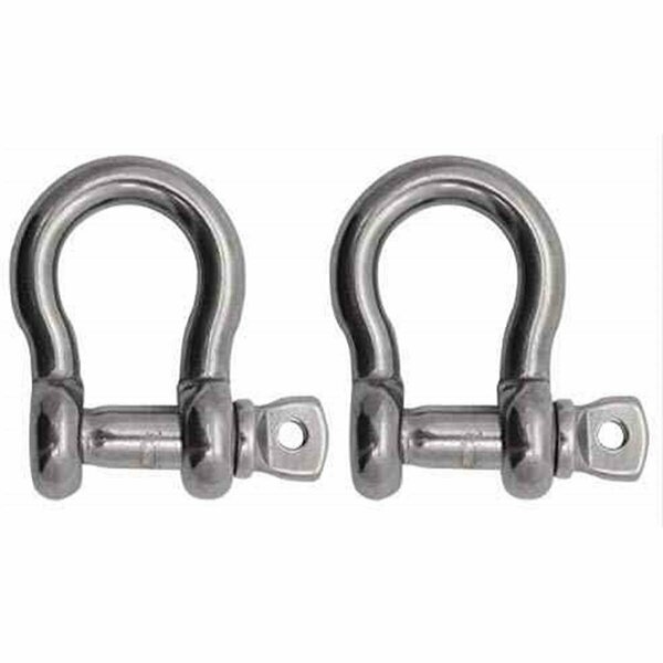 Lastplay 1 in. Stainless Steel Anchor Shackle, 2PK LA3654413